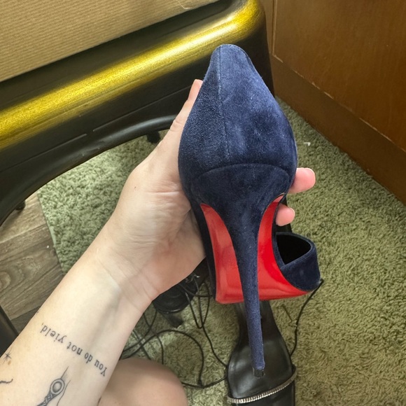 Christian Louboutin Navy Iriza Heels - Picture 11 of 16